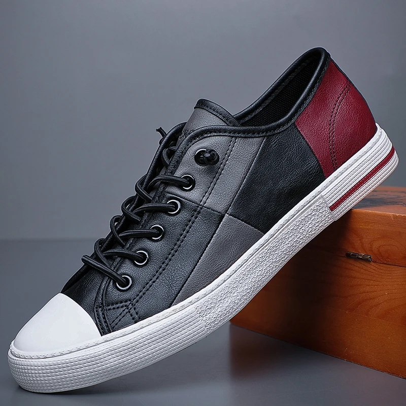 Men Leather Loafers Autumn Breathable Men Casual Shoes Luxury Designer Lace Up Male Driving Shoes Comfortable Sneakers 21806 2