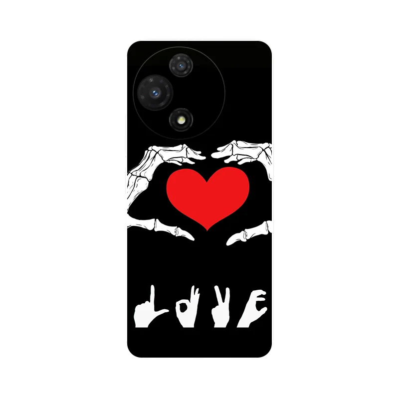Black TPU Soft Silicone Cute Cat Phone Protective Back Cover Case