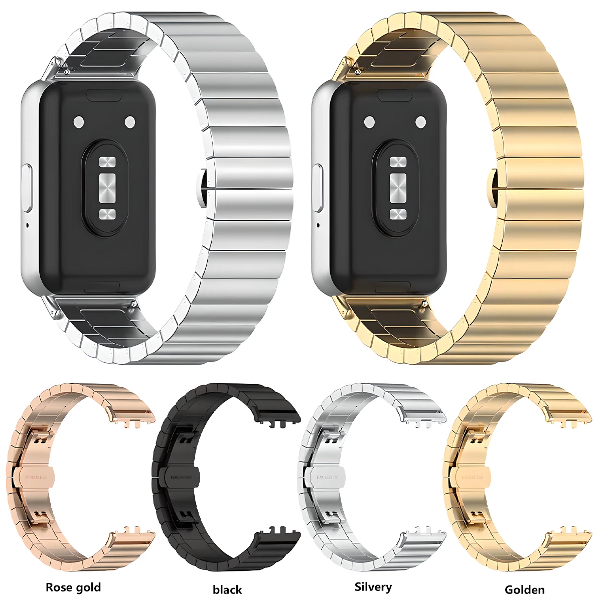 Stainless Steel Metal Strap Replacement Wristband for Smart Bracelet Accessories