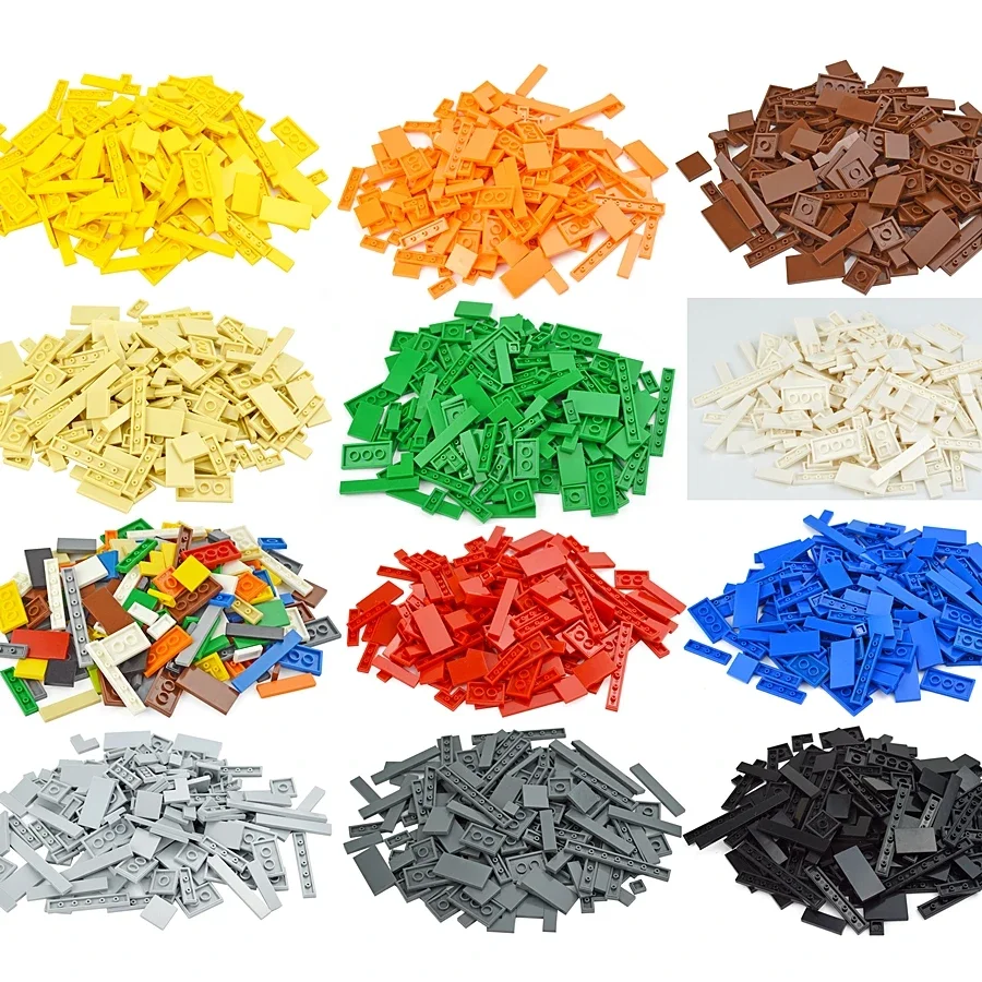 DIY Model Smooth Thin Building Blocks 150PCS Multicolour Toy Parts Bulk Figures Flat Tile Educational Children Toys Gift Leduo 6