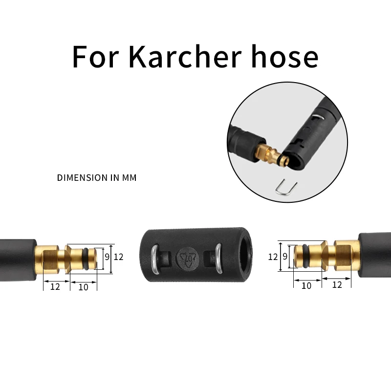 Extension Pipe Connector For Pressure Washer Hose Adapter For Karcher Bosch Nilfisk Sthil Connect More Pipe Hose Into One 3