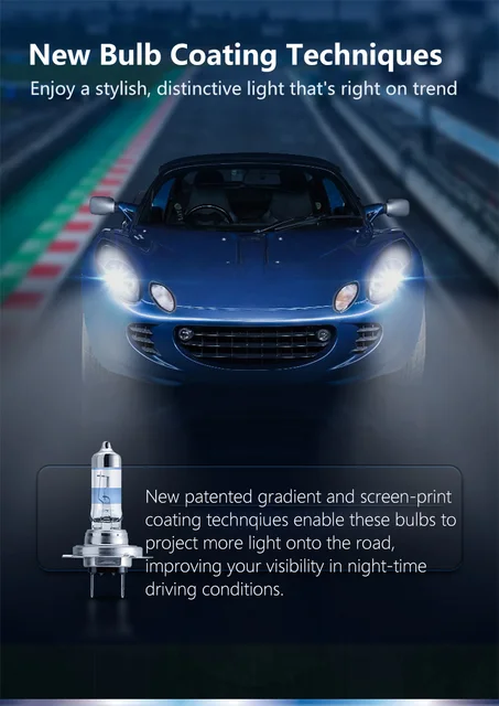  Philips H7 RacingVision GT200 Halogen Headlight Bulb 12972RGTS2  12V 55W Up to 200% More Brightness