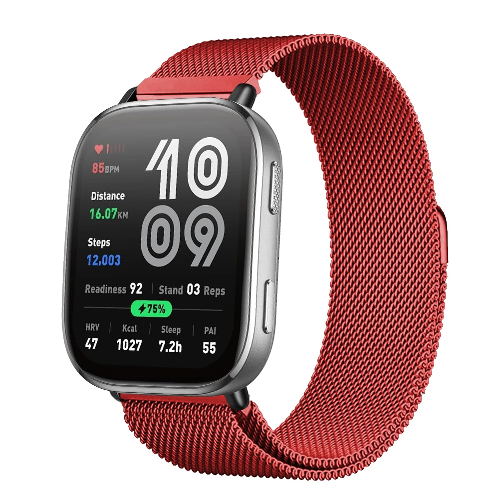 Magnetic Metal Mesh Smartwatch Wristband - 22mm Strap Bracelet