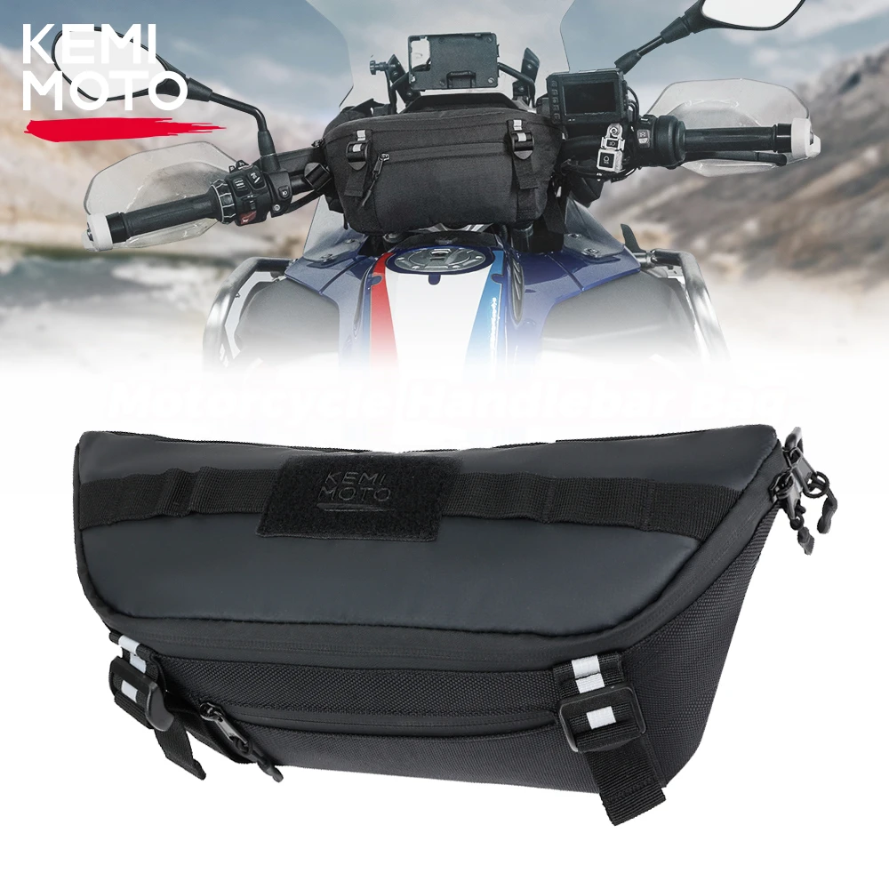 오토바이 핸들 바 가방 범용 오토바이 프론트 포크 보관 가방, BMW R1250GS F850GS S1000XR, Yamaha MT09, Surron용