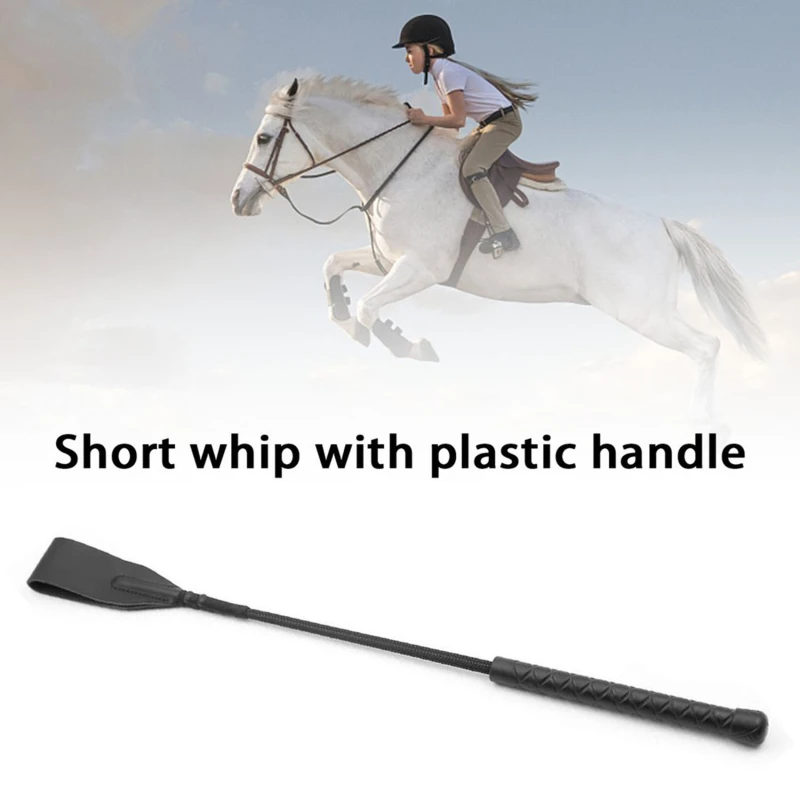 Leather Head Horse Riding Whip PU Leather Spanking Paddle Whip Plastic
