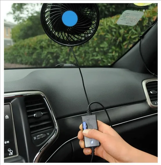 Car Windshield Electric Fan Cooling System Adjustable 24V 6'' single head Universal Sucker electric fan car fan