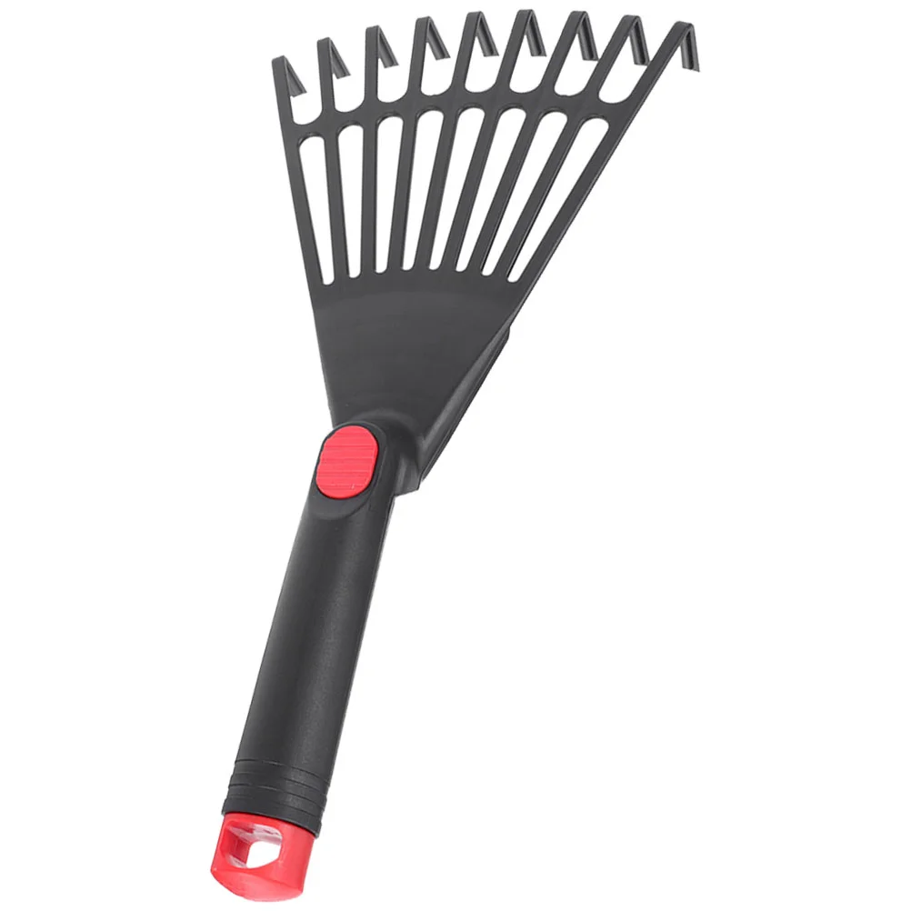 Leaf Rake Plastic Rake Gardening Rake Tool Small Garden Rake with Handle Lawn leveling 6