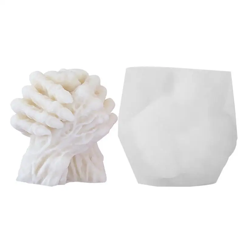 Muffa Della Candela Della Tenuta Della Mano 3D Stampi In Silicone Per Il Wrestling Del Braccio Stampo In Silicone Per Candele A Mano Di Zombie Stampo 