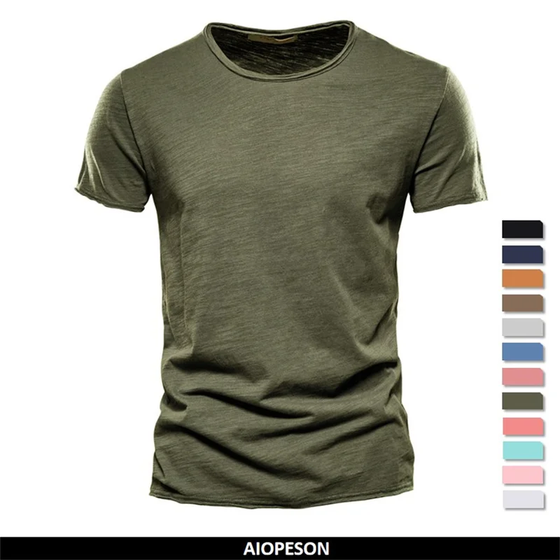 100% Cotton Men T-shirt Soft Fitness Thin T-shirts Men' Home Clothes O-Neck...
