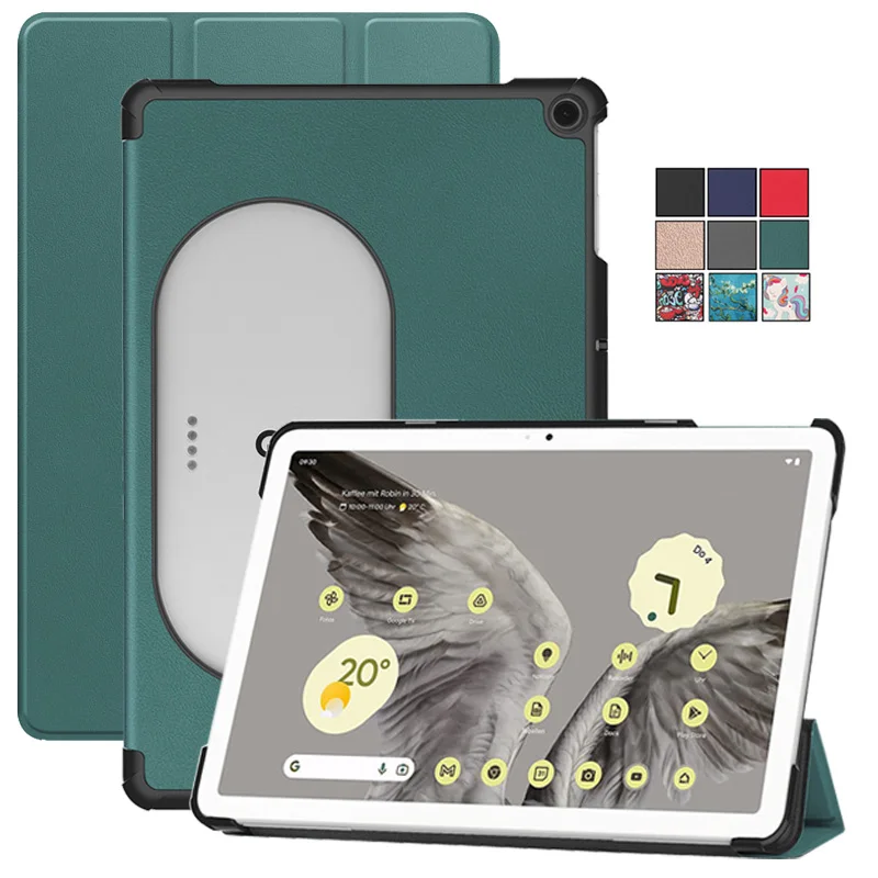 Per Google Pixel Tablet Case 2023 11 Pollici Pu Leather Tri-Folding Stand Guscio Magnetico Per Funda Google Pixel Tablet Cover Kids