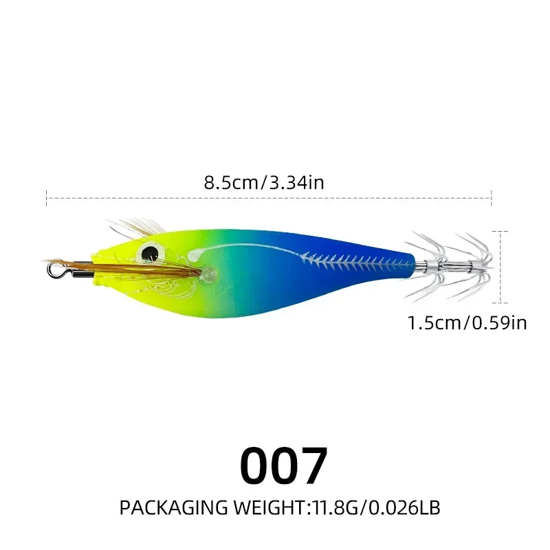 Leurre de pêche pratique calmars gabarits hameçon poulpe appât 10 5 cm