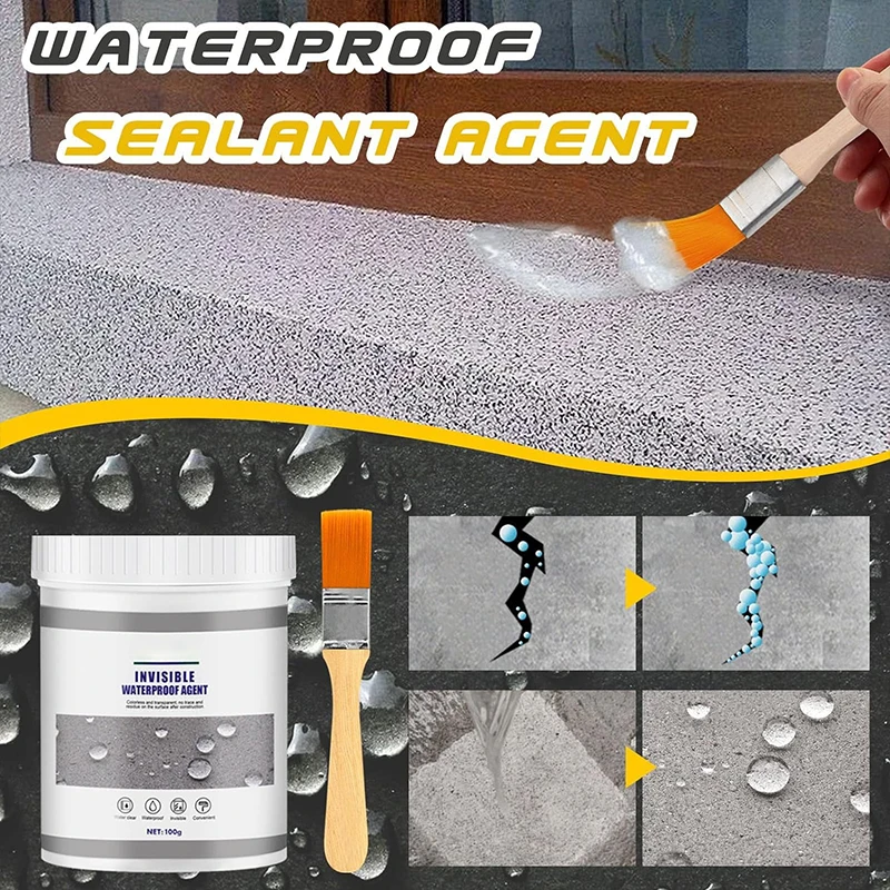 30/100/300/600g Transparent Repairing Leak Waterproof Adhesive Strong Bonding Sealant Invisible Waterproof Anti-Leakage Agent