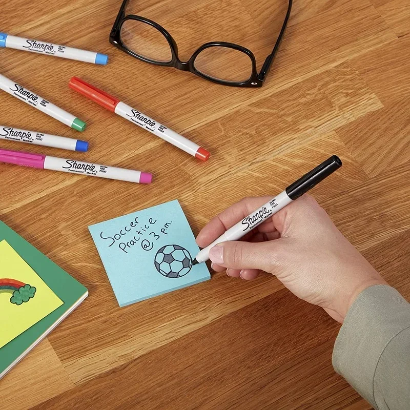 6pcs Sharpie Permanent Markers Featuring Fine Ultra Fine and Chisel Point Markers Black Oil Ink Office School Painting Supplies - Image 5