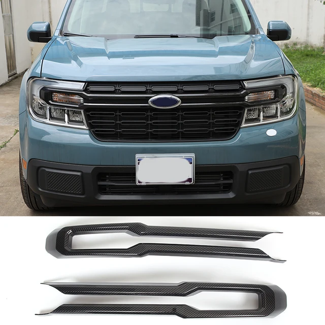 For Ford Maverick 2022 Car Front Bumper Mesh Center Grille Grill Molding  Strips Cover Trim ABS Exterior Accessories 2 Pcs - AliExpress