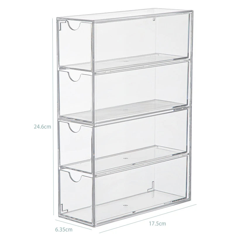 4 Layer Acrylic Glasses Storage Box Stackable Transparent Drawer Display Stand Makeup Sunglasses Storage Box Jewelry 6