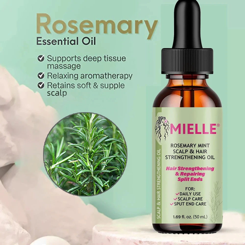 Hair Care Oil Hair Growth Essential Oil Rosemary Mint Hair Strengthening Oil Nourishing Treatment Split Ends Dry Organics Care