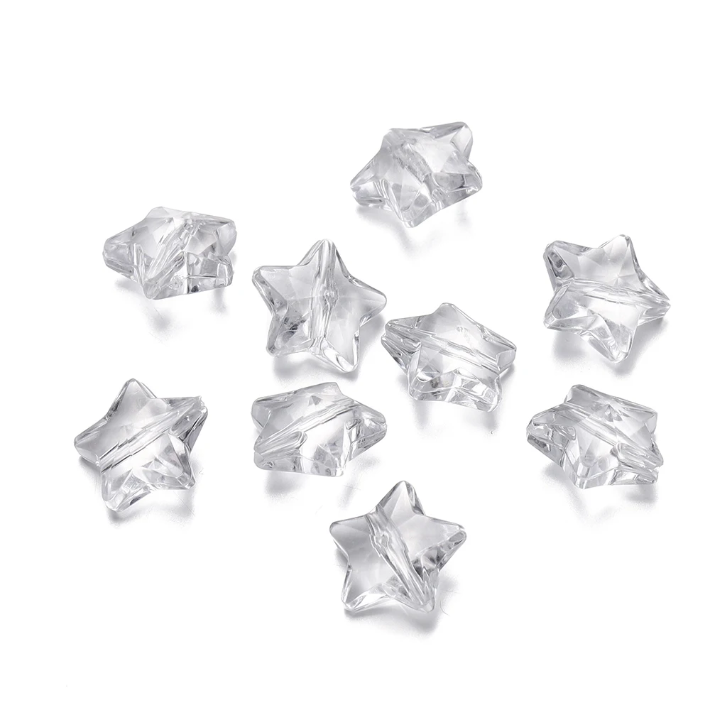 20/50 stücke stern acryl gefärbte kern perlen lose abstands halter perlen für diy handgemachte armband halskette schmuck herstellung zubehör – Detail 7