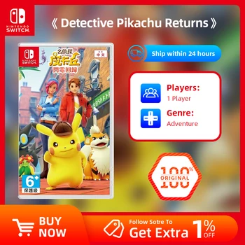 Detective Pikachu Returns - Cartuccia di gioco Nintendo Switch Avventura di carte fisiche per Switch OLED Lite