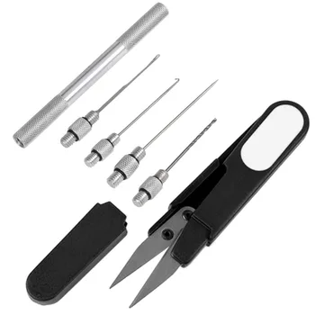 Carp Fishing Rigging Bait Needle Kit Tool Set Bait Boilie Drill Stringer Needle with Line Scissors 1