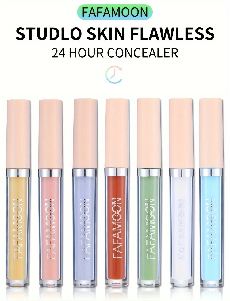 Description Picture 6 of itemFull Coverage for Dark Circles Redness & Dull Skin Tones Natural Finish Liquid Contour Makeup Colorful