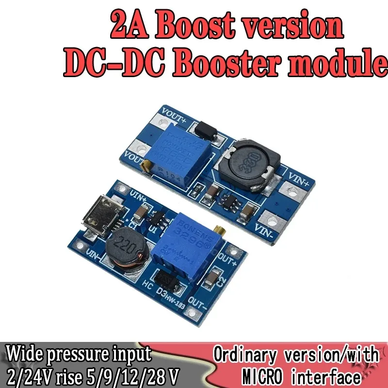 Mt3608 2A Max Dc-Dc Modulo Di Alimentazione Step Up Modulo Di Alimentazione Booster Da 3-5V A 5V/9V/12V/24V Aeak