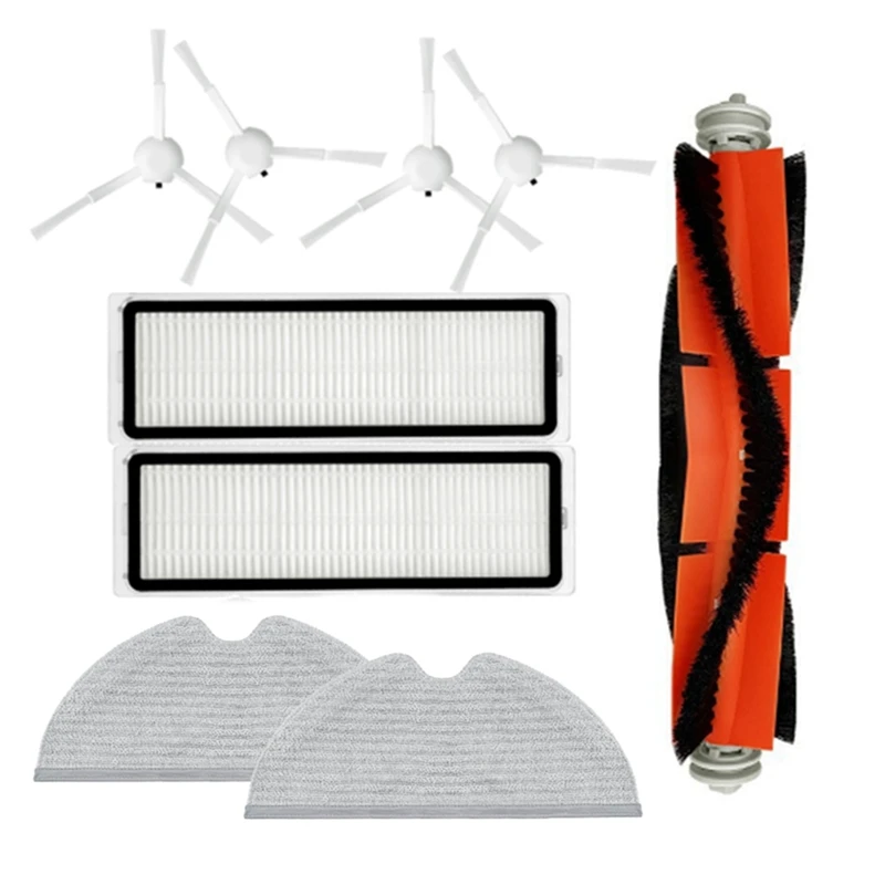 

Запчасти для робота-пылесоса Xiaomi 1C 2C 1T Dreame F9, основная и боковая щетки, фильтр НЕРА, тряпичная ткань