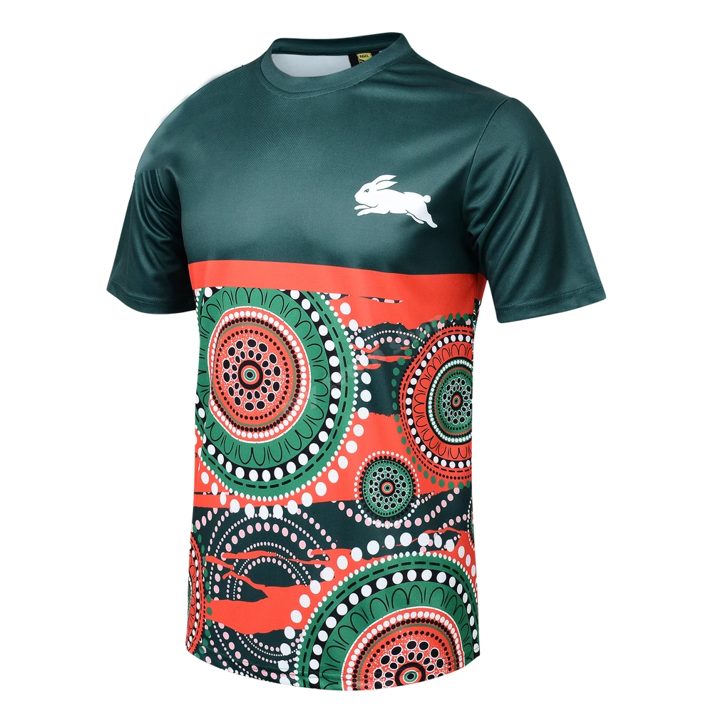 thumbnail image 1 of 2024 Camiseta de Rugby del sur de Sídney Rabbitohs Anzac Indigenous Jersey, 1 of 5