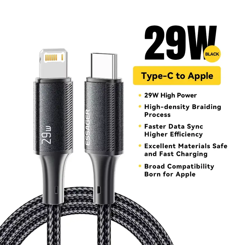 Essager USB C Cable For IPhone 14 13 12 11 pro Max Xs Plus 29W Fast Charging Cable Type C To Lighting Date Wire For ipad Macbook - Image 8