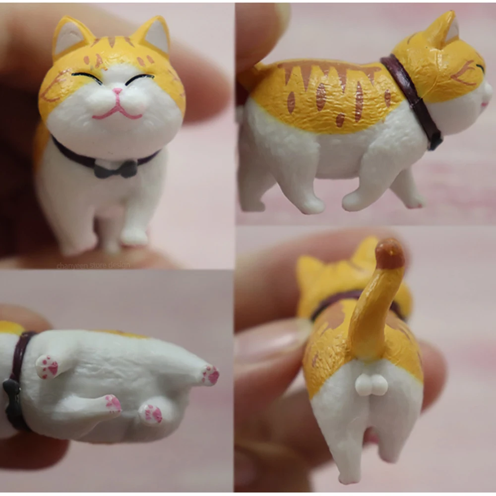 9-18 個ミニ猫の装飾品かわいいかわいい子猫の置物誕生日
