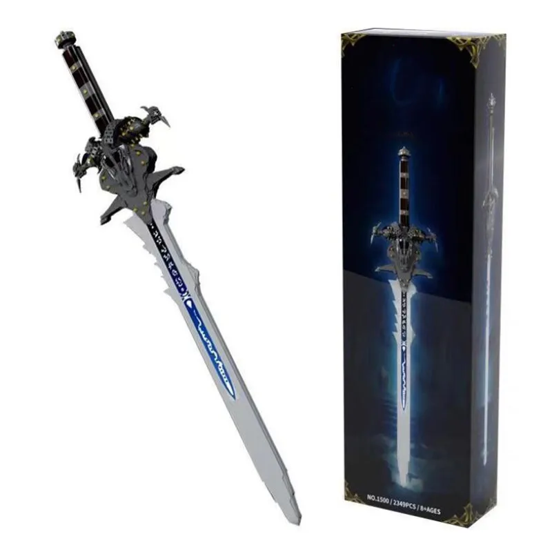

DK1500 Creative Movie Game Series The Frostmourne Sword Model Building Blocks Bricks Weapon of King Toys Kids Gift Set