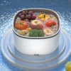 Large Capacity, Efficient Vegetable and Fruit Ultrasonic Washing Machine - Kitchen Appliance Food Grains Purifier Bucket 1