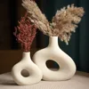 Nordic Matte Ceramic Vase for Pampas Grass Dried Flower Home Decor Zen Living Room Office Desktop Table Bathroom Decoration Gift 4
