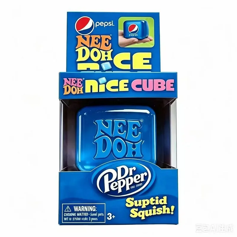 Translucent Red Squishy Stress Relief Cube - BPA-Free Fidget Toy