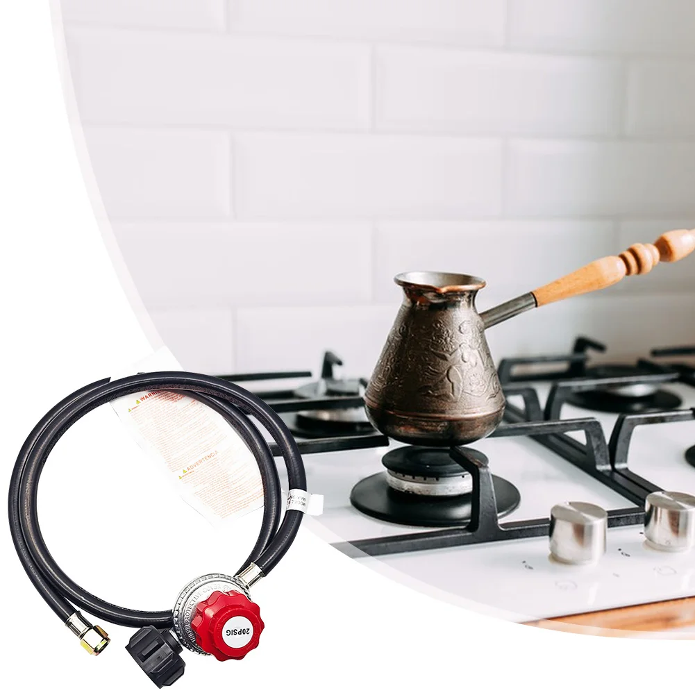 1.5FT High Pressure Propane Regulator and Hose 0-20 PSI Adjustable High Pressure Propane Tank Regulator Propane Tank Cylinder