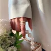 Vintage White Enamel Metal Irregular Shape Geometric Open Adjustable Ring for Women Girl Fashion Jewelry Birthday Gifts 3