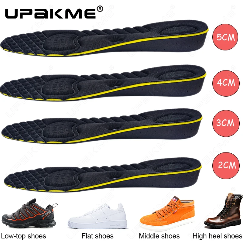 

UPAKME Arch Support Magnets Increase Height Insoles for Invisiable Massage Elevators Men Women Shoes Pads 2-5CM Up Heighten Lift