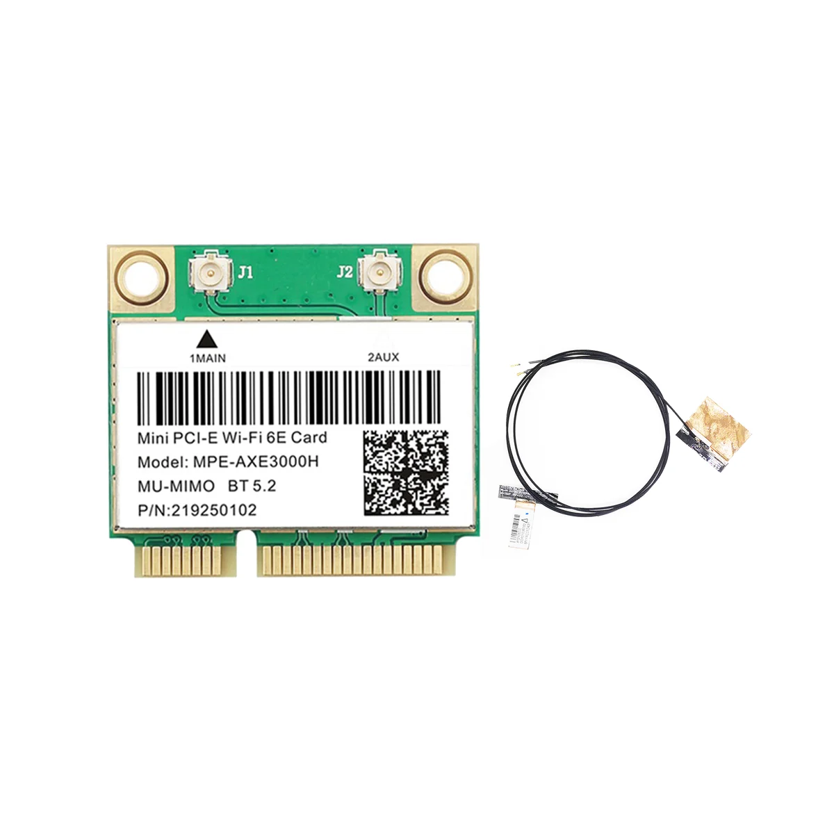 Mpe-Axe3000H Scheda Wifi + Antenna Wifi 6E 2400Mbps Mini Pci-E Per Scheda Di Rete Wlan Bt 5.2 802.11Ax 2.4G/5G/6Ghz