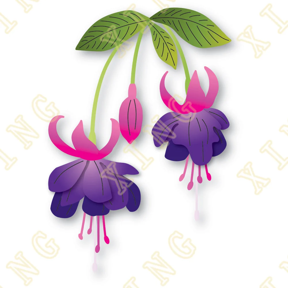 

Lavish Fuchsia Stem New Metal Cutting Dies Scrapbook Diary Decoration Stencil Embossing Template DIY Greeting Card Handmade