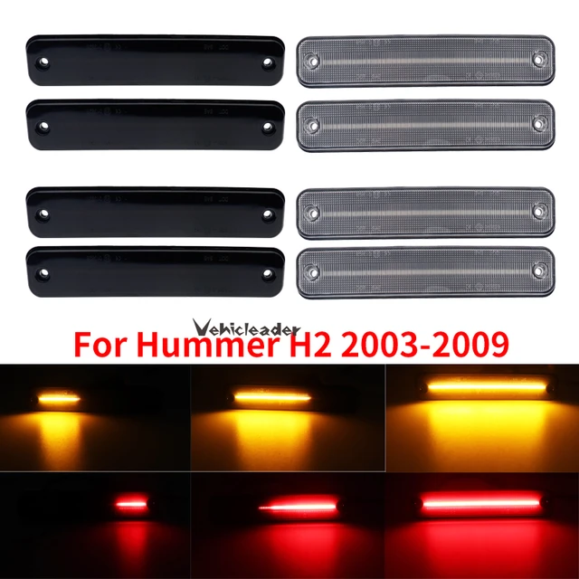 4Pcs For Hummer H2 2003 2004 2005 2006 2007 2008 2009 Front Rear Fender  Lamps LED Side Marker Light Red Yellow Car Accessories - AliExpress