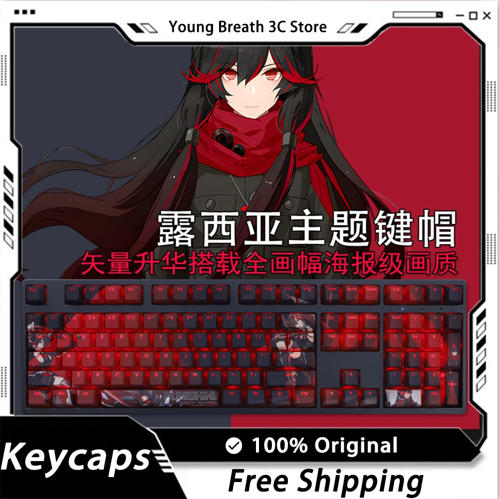 

Custom Diy Lucius Hentai Keycaps Mechanical keyboard kit Keycap Light Transmission 108Key PBT Keycap Set PC Gamer Accessories