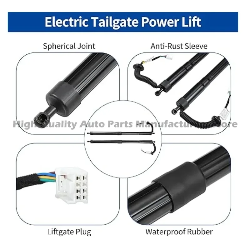 For One Pair Auto Electric Power Lift Support Premium Quality Gas Struts for JAGUAR XJ 2010-2019 Tailgate Replacement C2D3498 Du 5