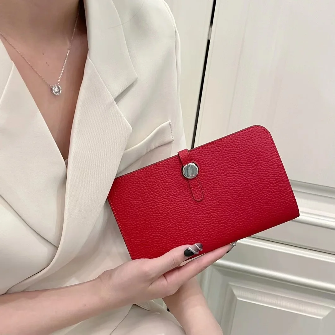 Portafoglio in vera pelle per uomo e donna Borsa per soldi corta in pelle bovina dal design di lusso Hasp Borsa piccola sottile di alta qualità alla moda da donna - immagine 4