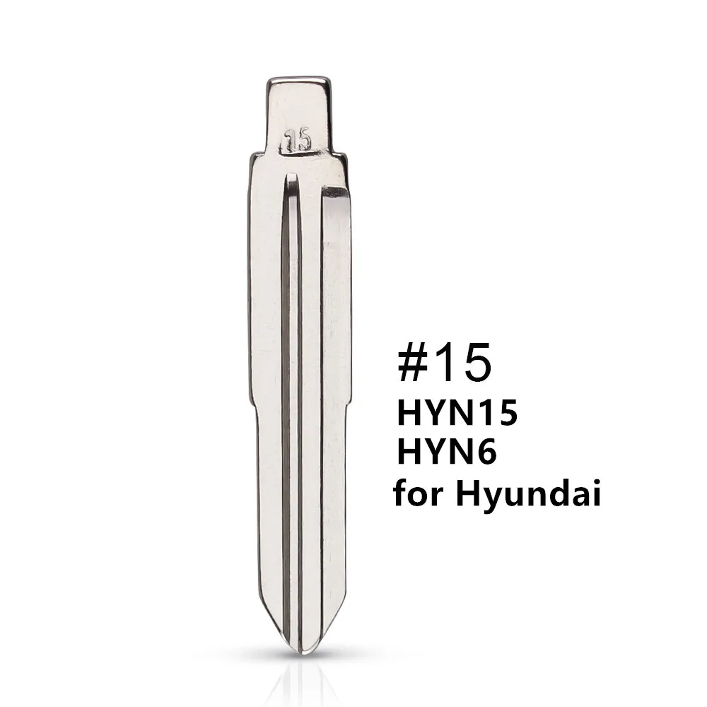 

10 шт. 15 # HYN15 HYN6 откидной ключ-лезвие HYN6FH для Hyundai Elantra Tucson для Kia Cerato для KD Keydiy Xhorse VVDI пульты дистанционного управления