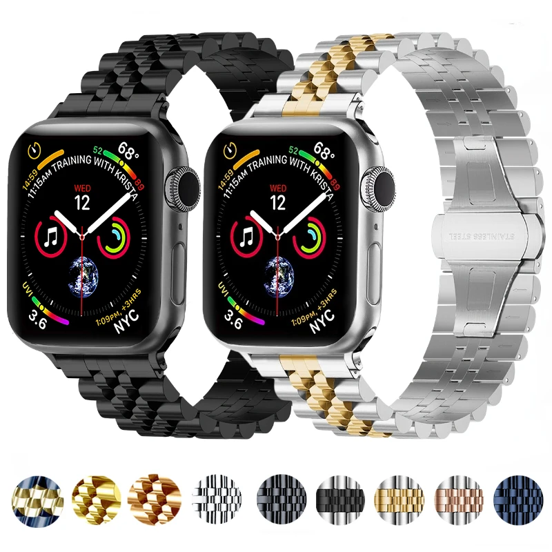 

Metal Strap For Apple Watch Band Ultra 49mm 8 7 45mm 41mm 44mm 42mm 40mm 38mm Men/Women Bracelet Belt For iWatch 6 5 4 SE Correa