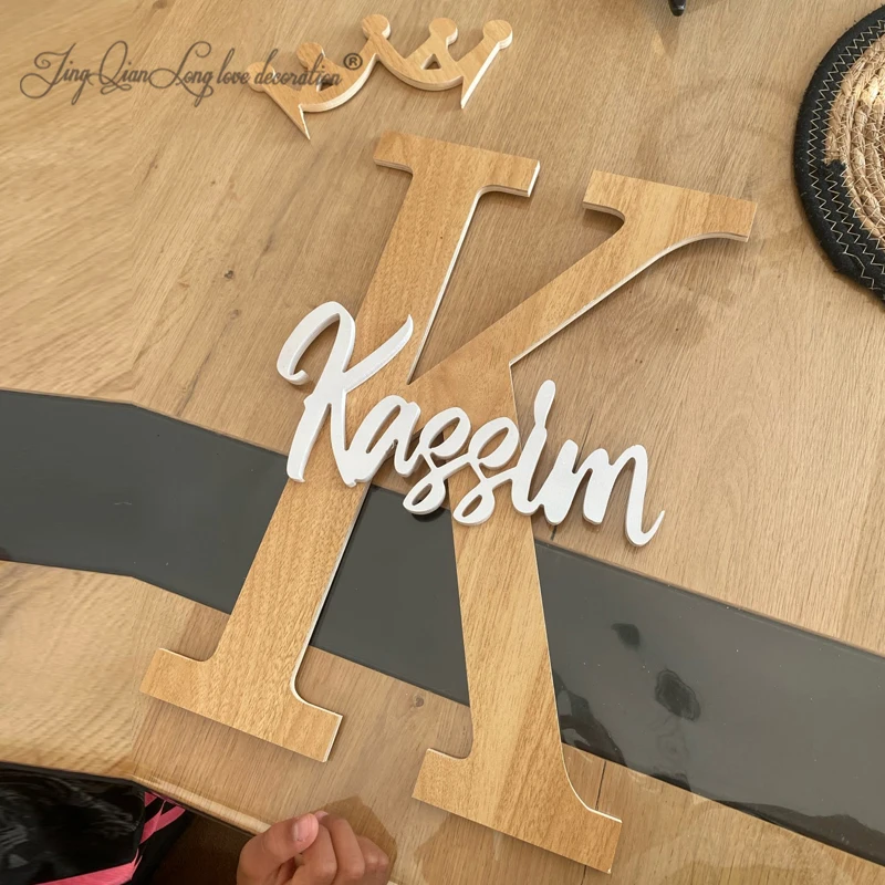 

Handmade Wooden Letters Wall Decor Sign Personalized Letter Name Custom Made Baby Nursery