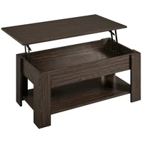 Renwick Modern 38.6" Wood Lift Top Coffee Table with Shelf for Livingroom, Espresso 2