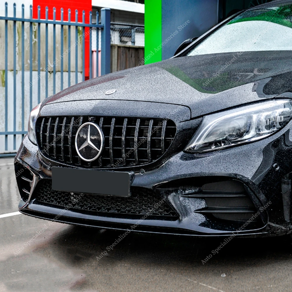 

GT Style Air Intake Grille For Mercedes A205 C205 W205 C-Class C43 AMG 2018-2021 Facelift Gloss Black Front Grille Bodykit Mod