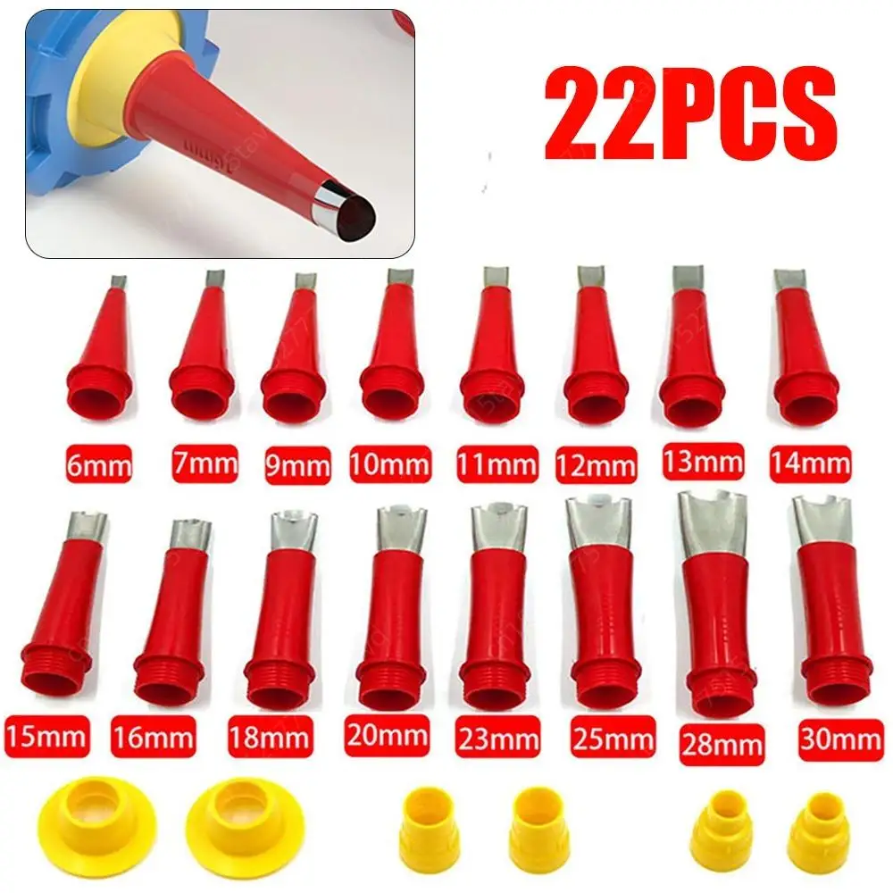 22PCS Stainless Steel Caulking Nozzle Applicator caulking nozzle