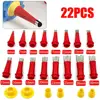 22PCS Stainless Steel Caulk Nozzle Applicator Caulking Finisher Glue Tool Kitchen Bathroom Sink Silicone Sealant Finishing Tool 1