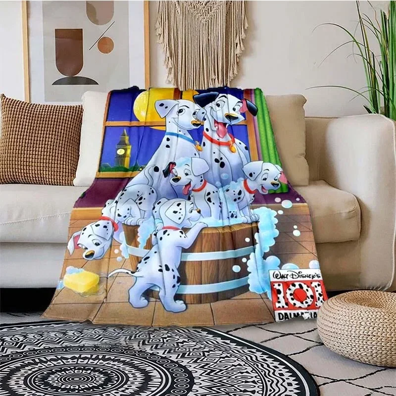 thumbnail image 1 of Manta ligera con diseño de los 101 dálmatas de Disney para sala de estar, dormitorio, habitación de los niños, cálida, regalo de Navidad, 1 of 5